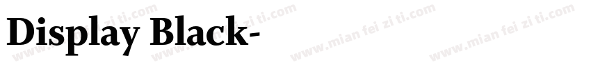 Display Black字体转换